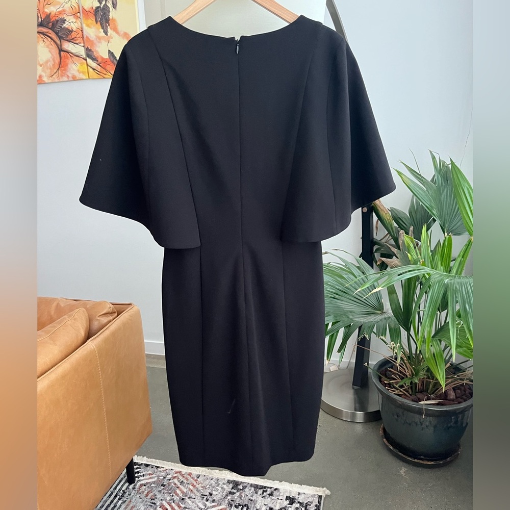 Belle Badgley Mischka Nev Cape Sleeve Dress - Picture 4 of 5